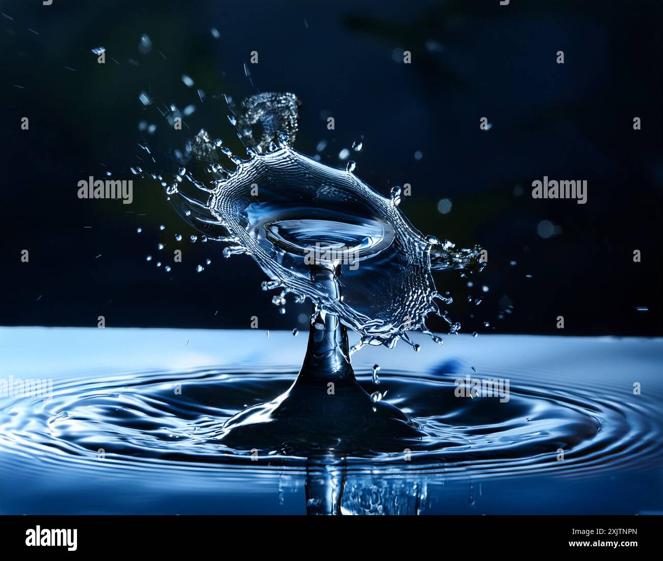 High-Speed Photography of Water Droplet Splash Creating a Crown Shape ...