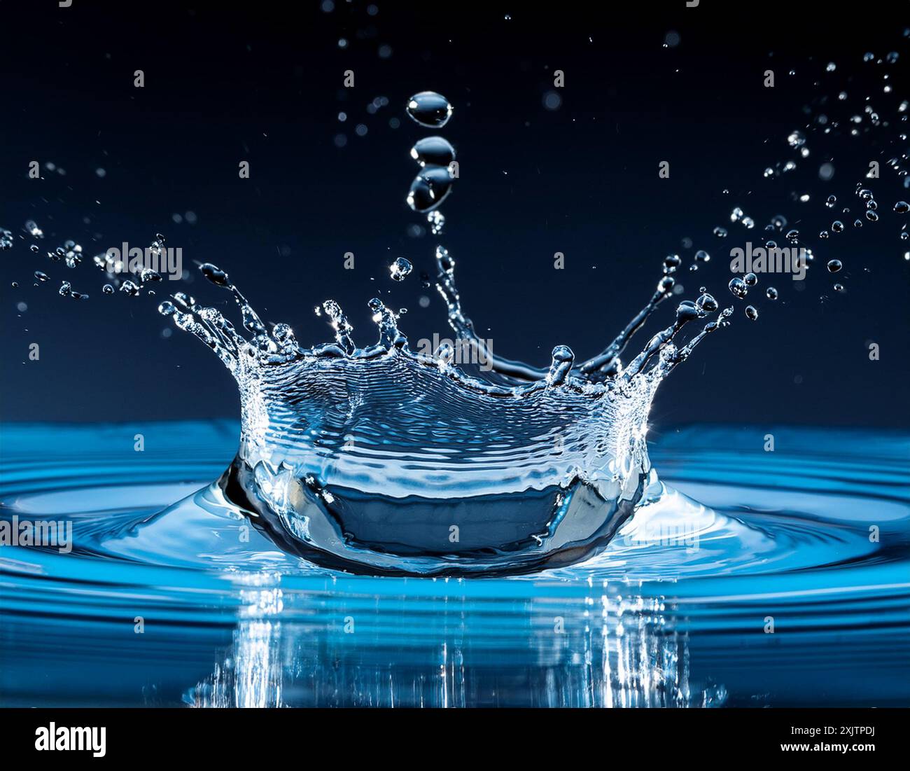 High-Speed Photography of Water Droplet Splash Creating a Crown Shape ...