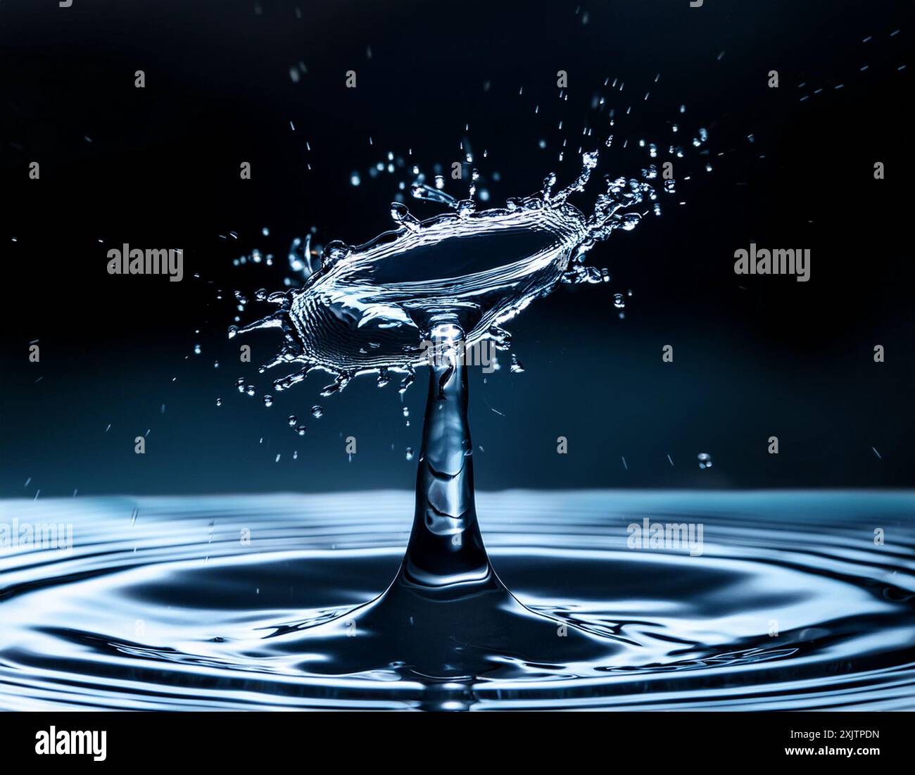 High-Speed Photography of Water Droplet Splash Creating a Crown Shape ...