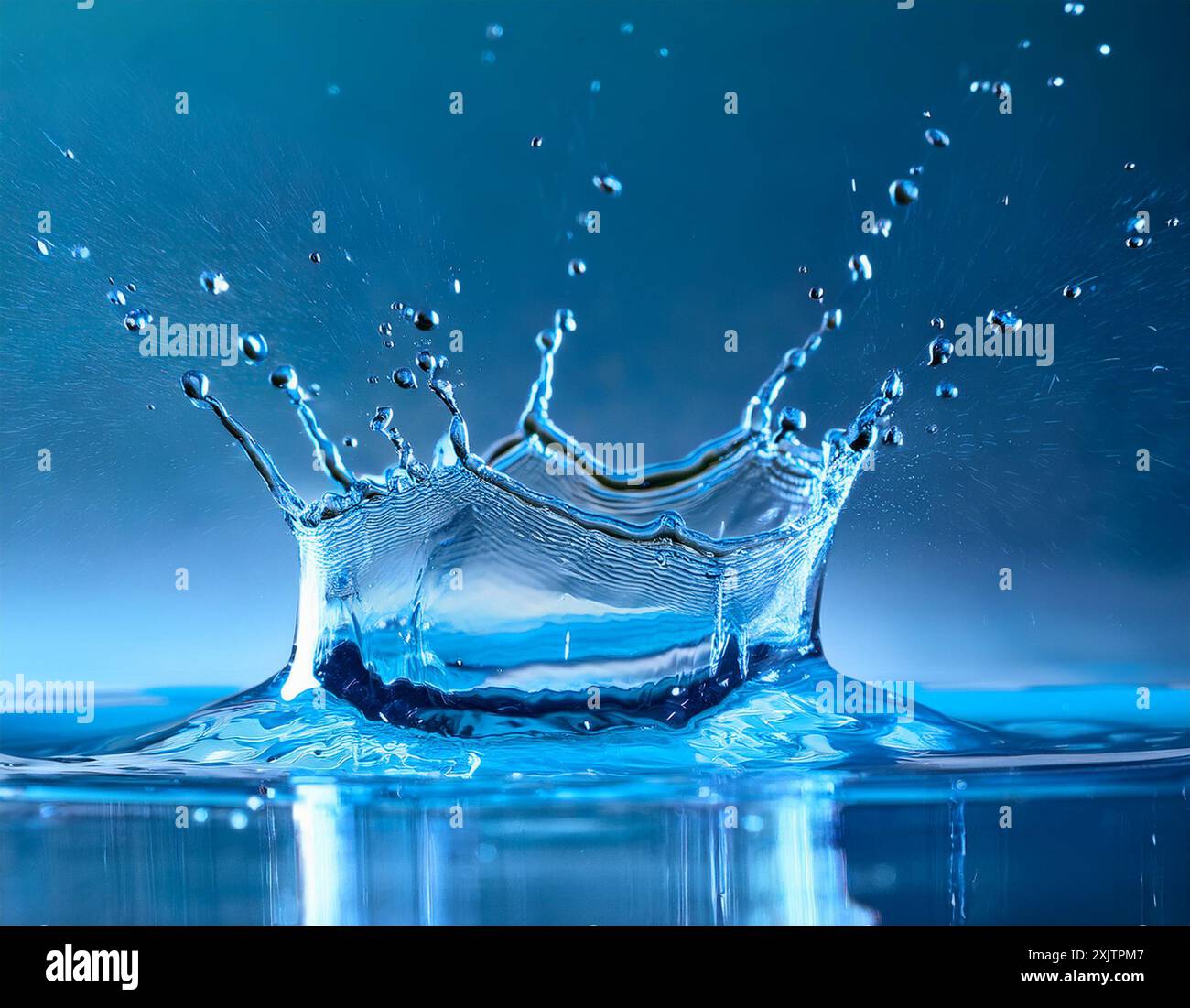 High-Speed Photography of Water Droplet Splash Creating a Crown Shape ...