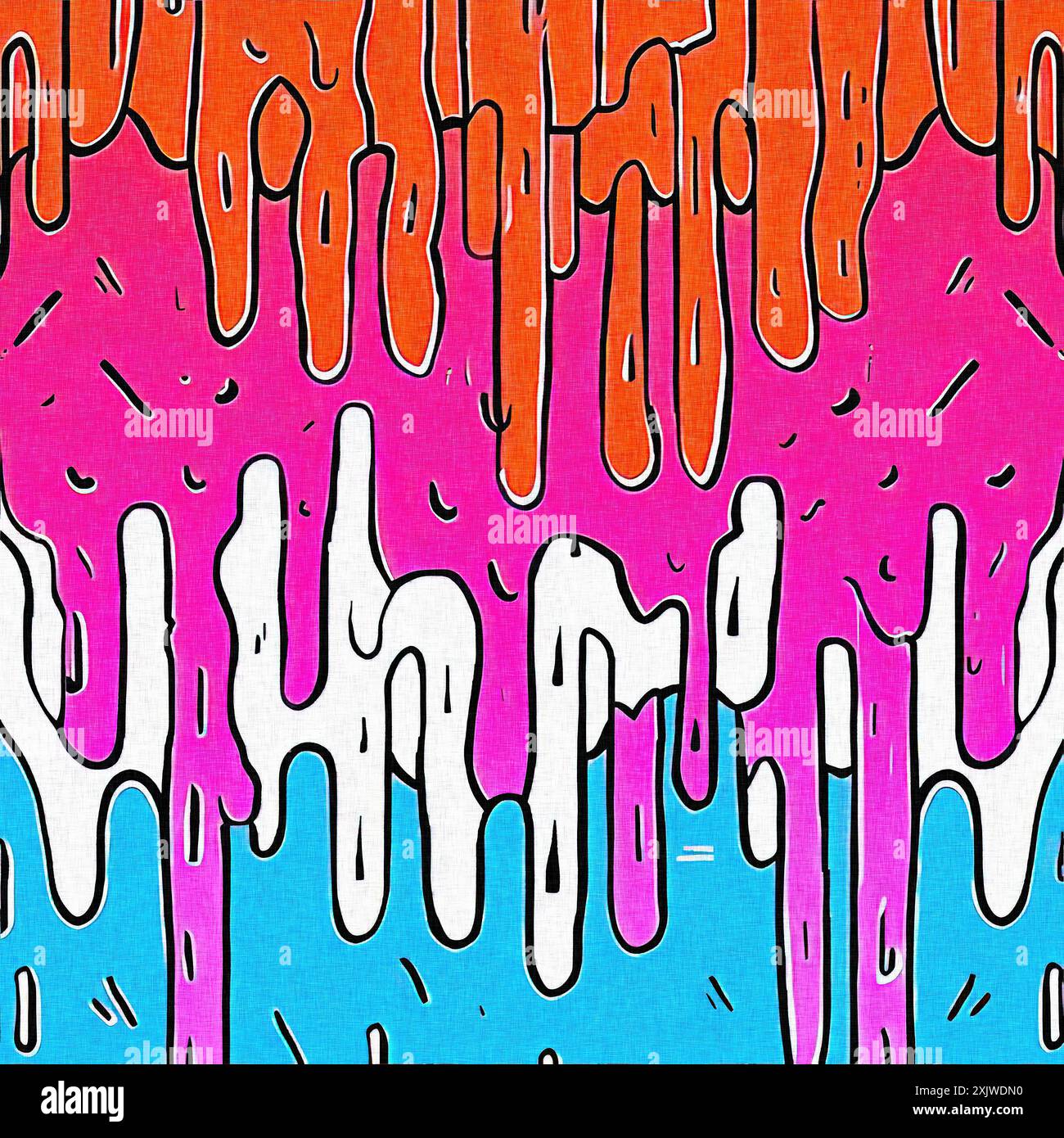 Fun dripping paint effect digital pattern with whimsical ink splodge ...