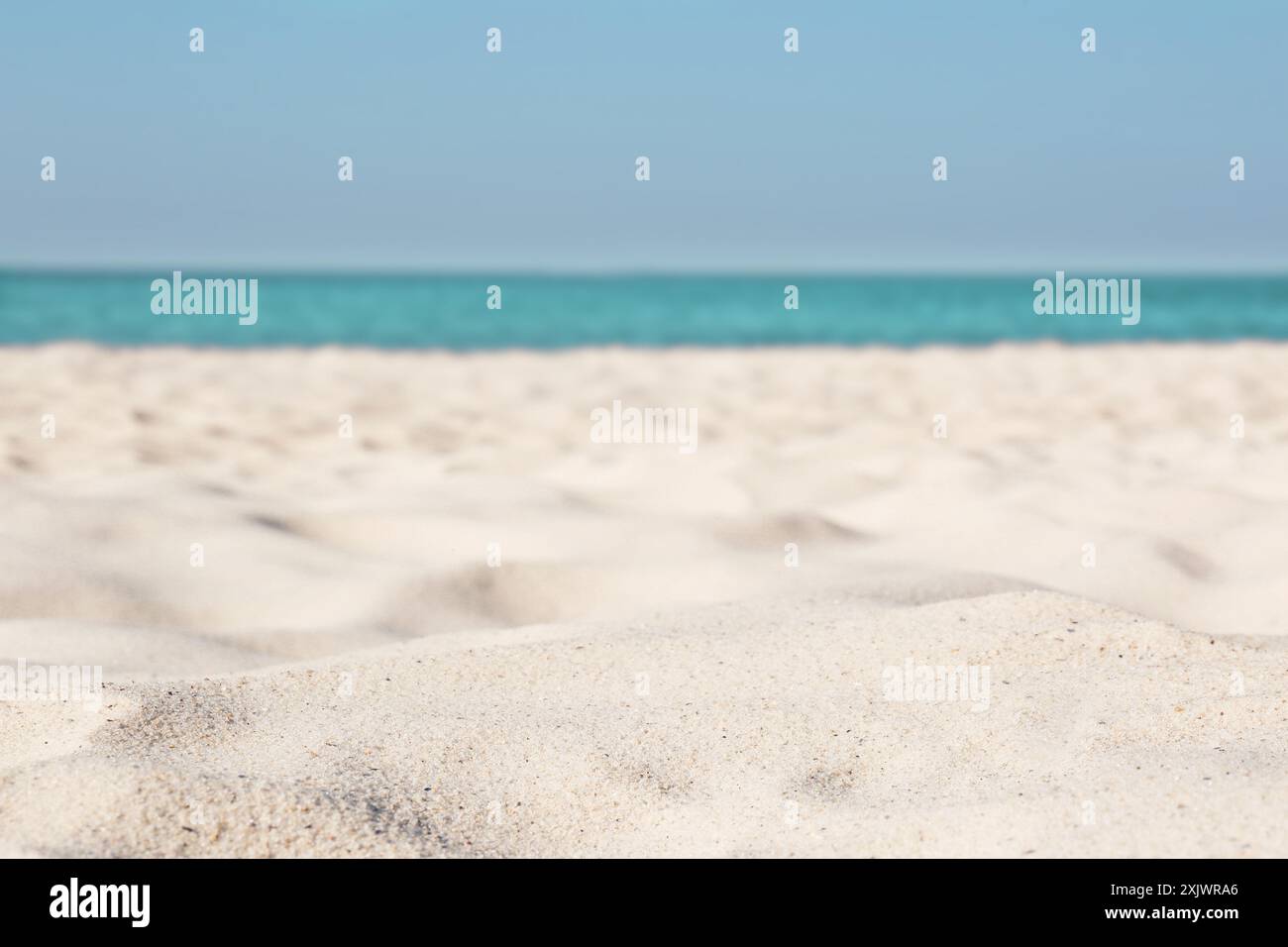 Beautiful sandy beach and sea on sunny day. Summer vacation Stock Photo ...