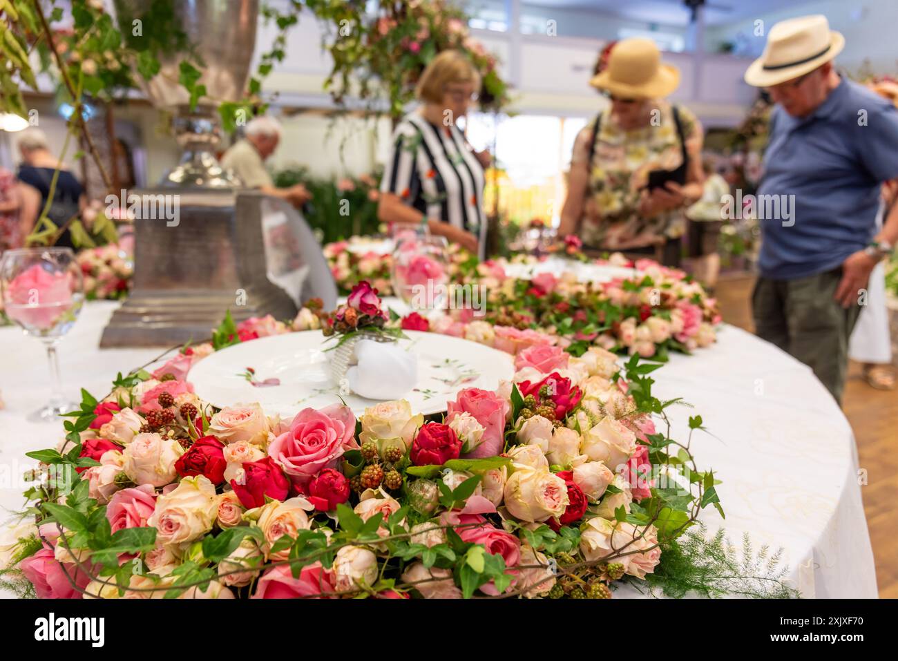 Steinfurth, Germany. 20th July, 2024. The rose exhibition "Rose Worlds