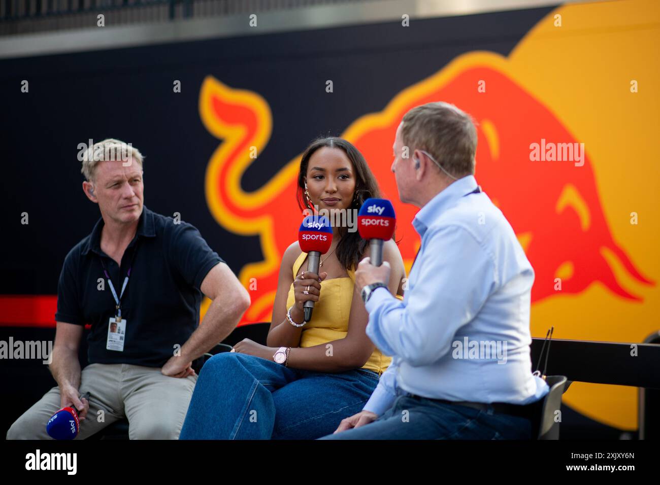 Naomi Schiff (Suedafrika, Sky Sport F1 TV Moderatorin), HUN, Formel 1 Weltmeisterschaft, Grand Prix von Ungarn, Hungaroring, Freies Training, 19.07.2024  Foto: Eibner-Pressefoto/Michael Memmler Stock Photo