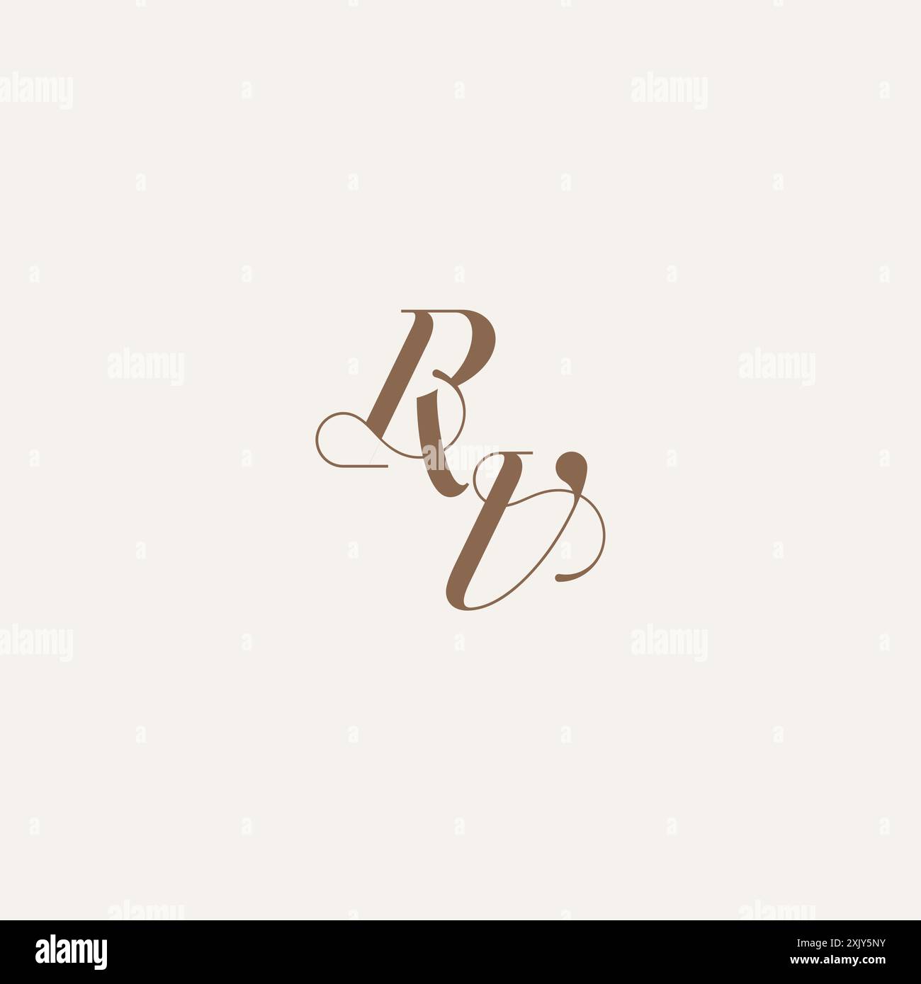 initial monogram logo wedding concept design ideas RV Luxury and Elegant letter Stock Vector