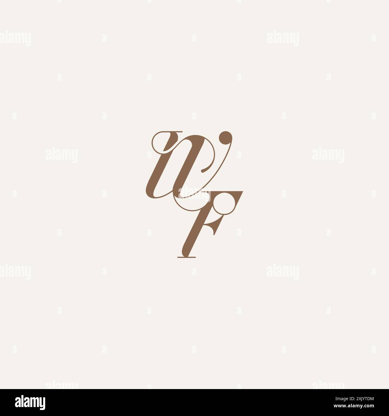 wedding concept design ideas WF initial monogram logo letter Luxury and ...