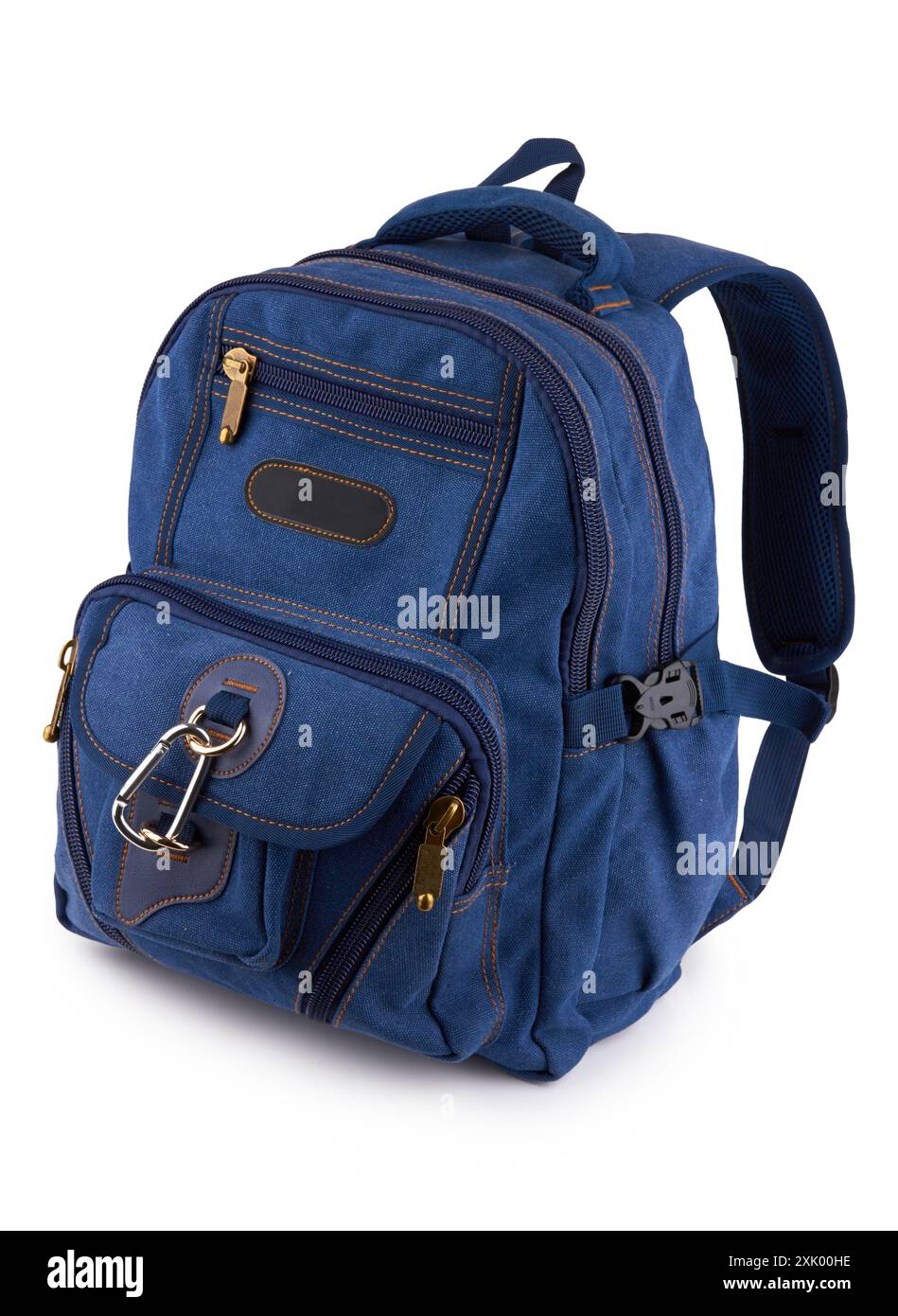 Big backpack for travel isolate on a white background Stock Photo