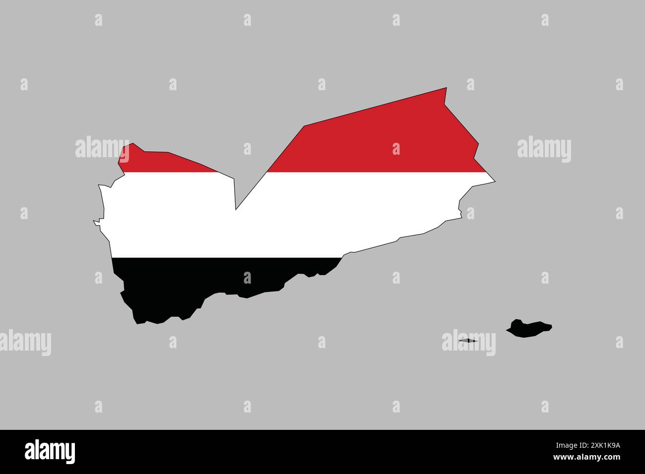 Map of the Yemen with the national flag of Yemen Stock Vector Image ...