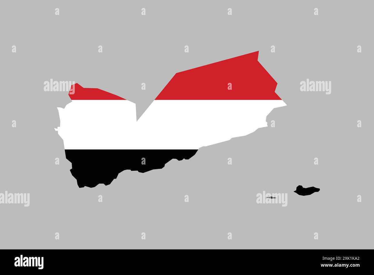 Map of the Yemen with the national flag of Yemen Stock Vector Image ...