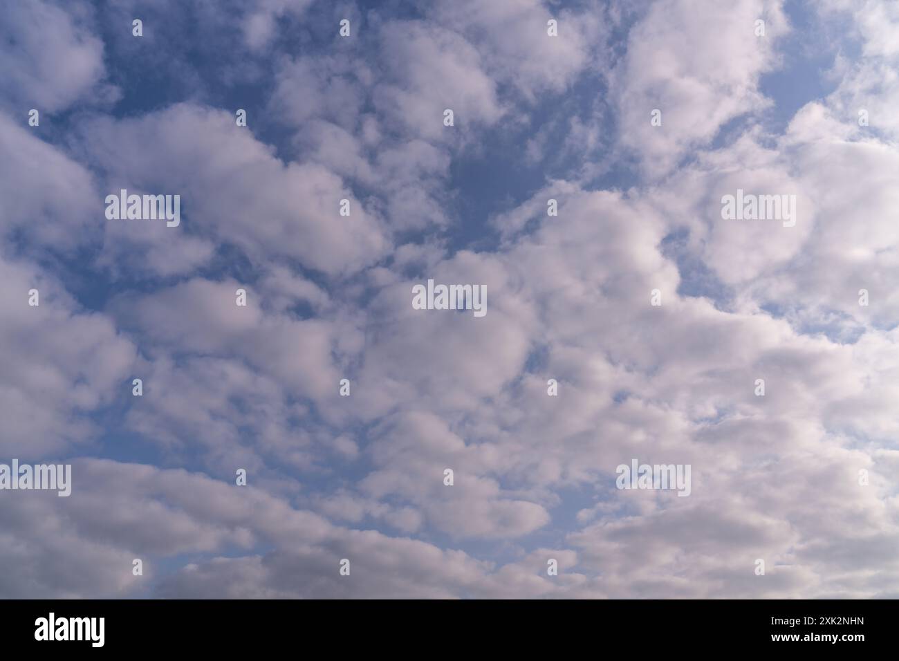 blue sky background with many white clouds. Panorama Stock Photo - Alamy