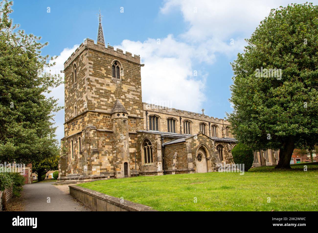 13th century Saint Mary's church in the Lincolnshire market town of Horncastle England UK United Kingdom Stock Photo