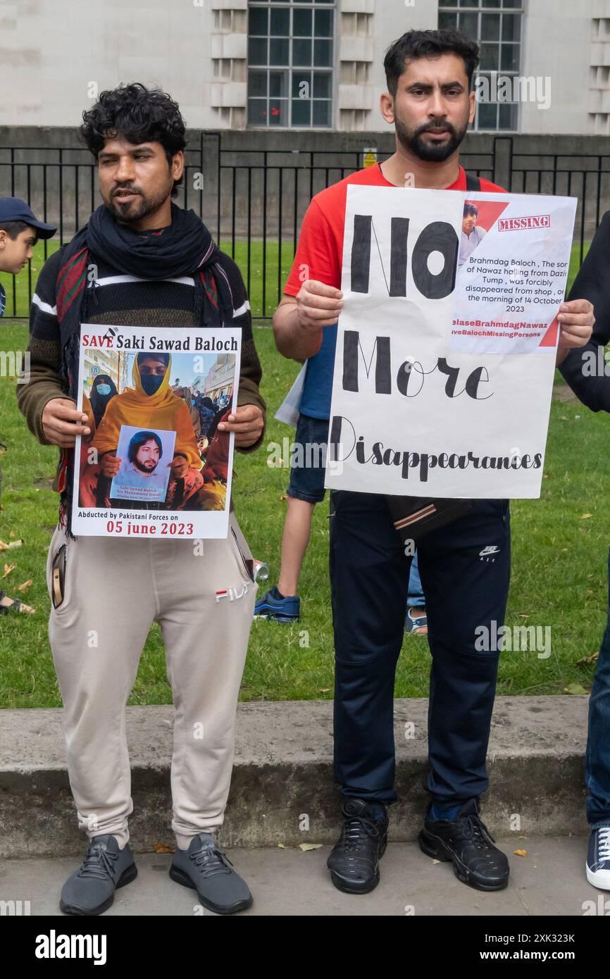 London, UK. 20 July 2024. A protest at Downing Street on the 4th ...