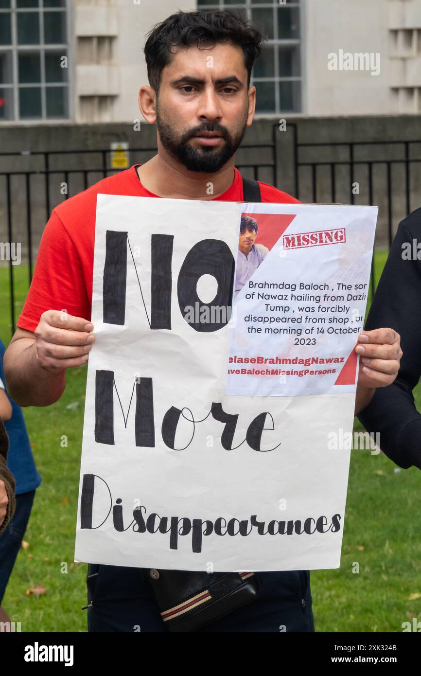 London, UK. 20 July 2024. A protest at Downing Street on the 4th ...