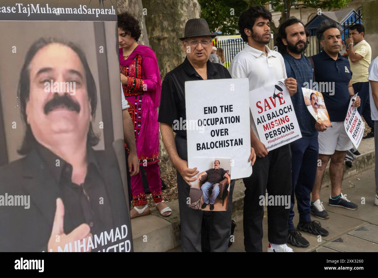 London, UK. 20 July 2024. A protest at Downing Street on the 4th ...