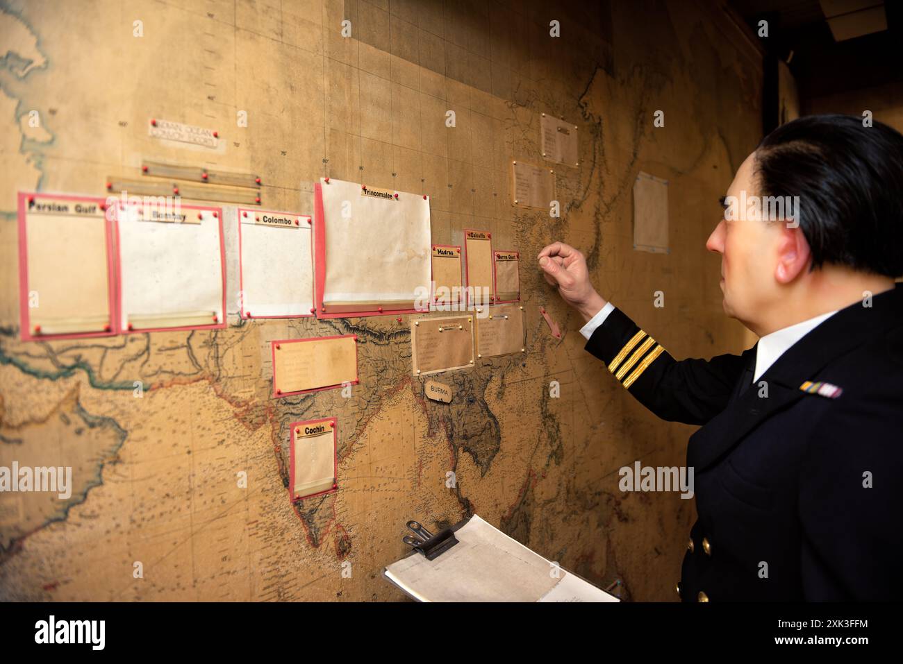 Churchill's war room map hi-res stock photography and images - Alamy
