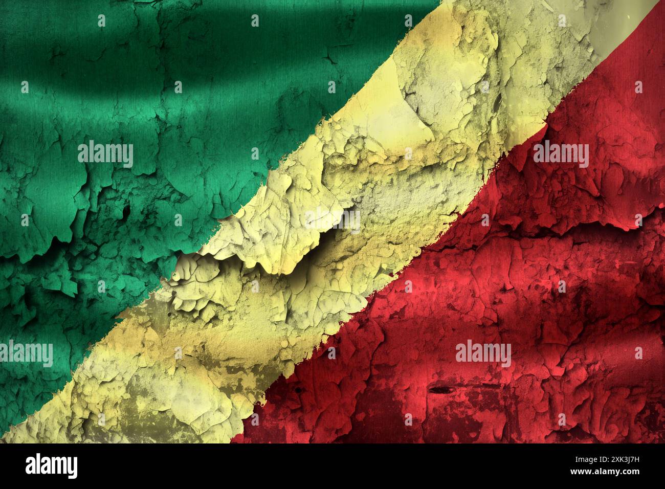 Congo flag cracked hi-res stock photography and images - Alamy