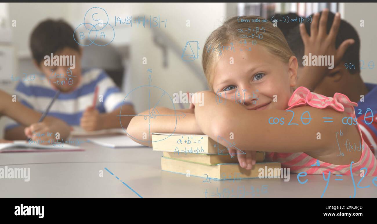 Happy Math Person Animation math formulas over happy hi-res stock photography and images ...