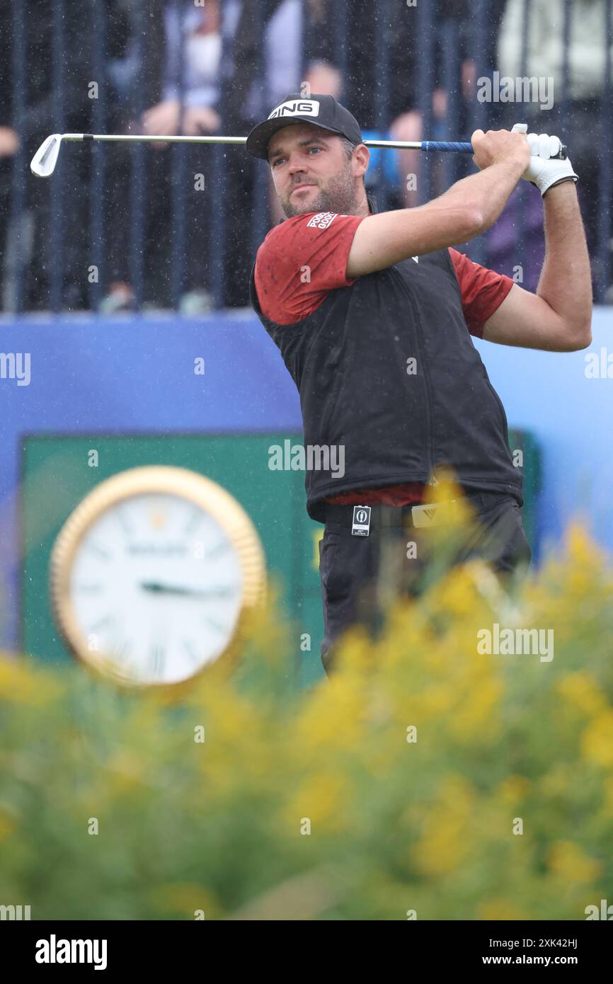 Troon, Scotland, UK. 20th July, 2024. Canada's Corey Conners on the 1st hole during the day 3 of the 2024 British Open Golf Championships at the Royal Troon golf club in Troon, Scotland, on July 20, 2024. Credit: Koji Aoki/AFLO SPORT/Alamy Live News Credit: Aflo Co. Ltd./Alamy Live News Stock Photo
