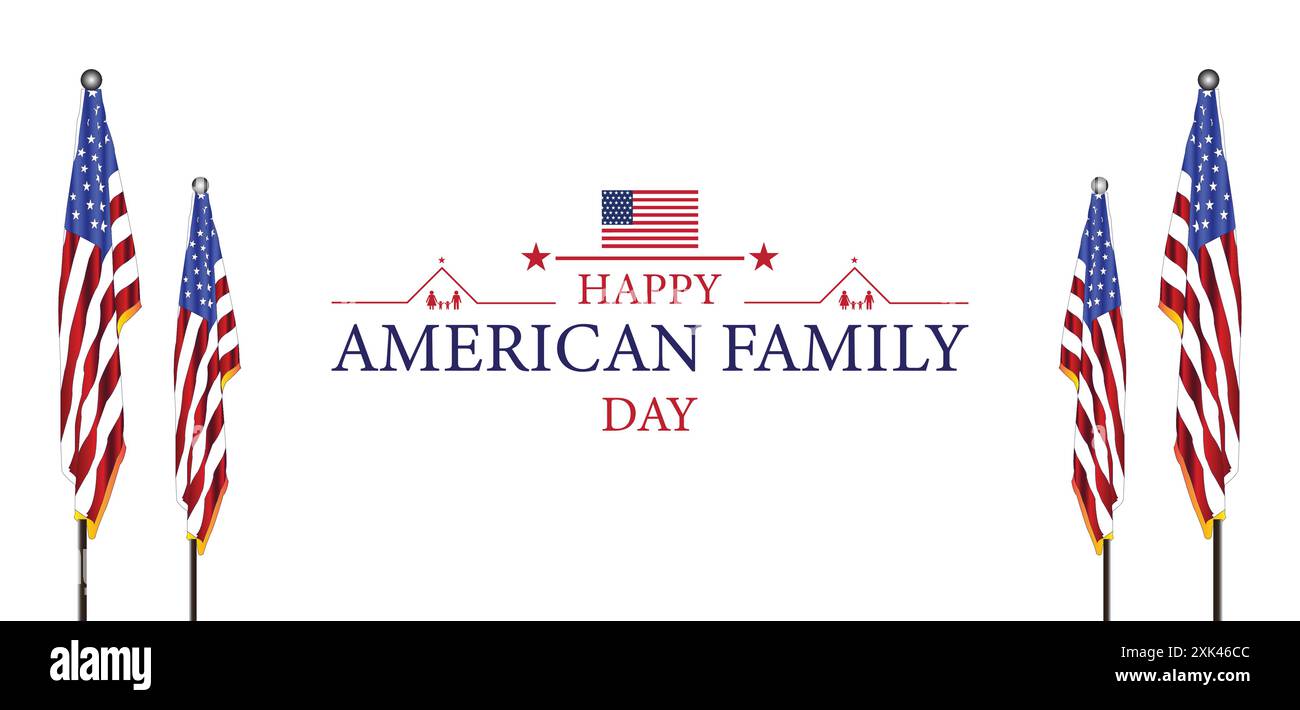 Celebrating Unity American Family Day Stock Vector