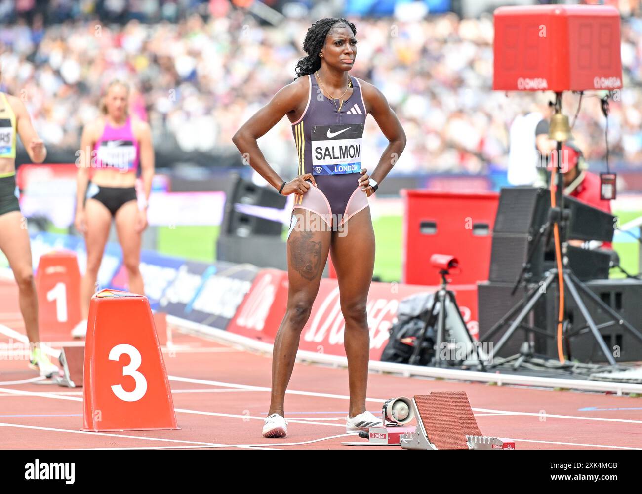 London, UK, 20 July 2024. SALMON Shiann JAM, 400m Hurdles Women during ...