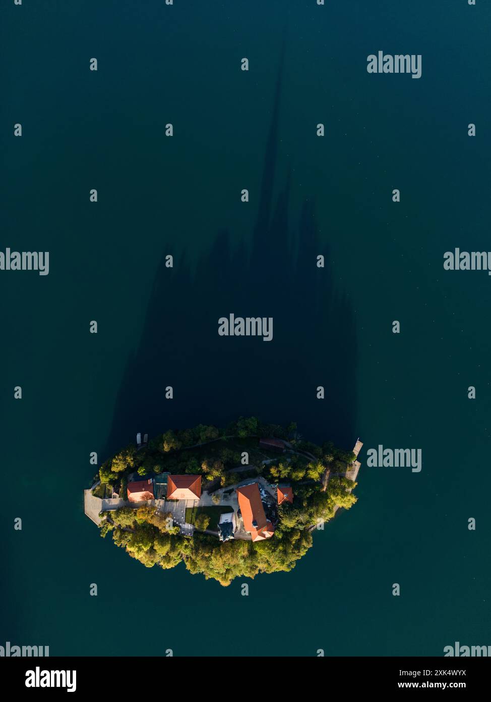 Flying drone shot lake bled hi-res stock photography and images - Alamy