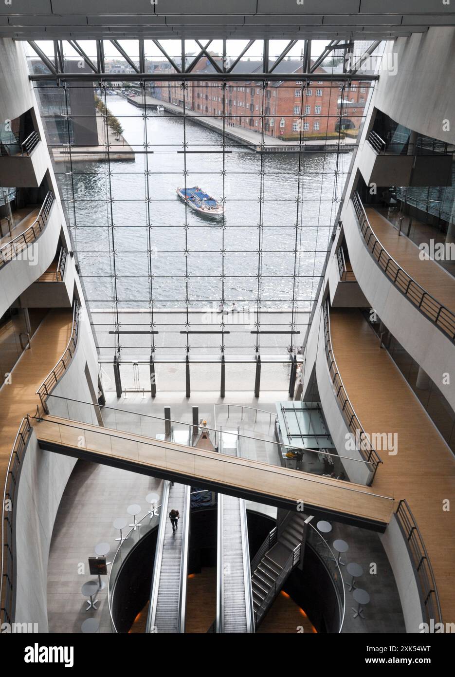 Interior Atrium of The Black Diamond - the Royal National Library in ...