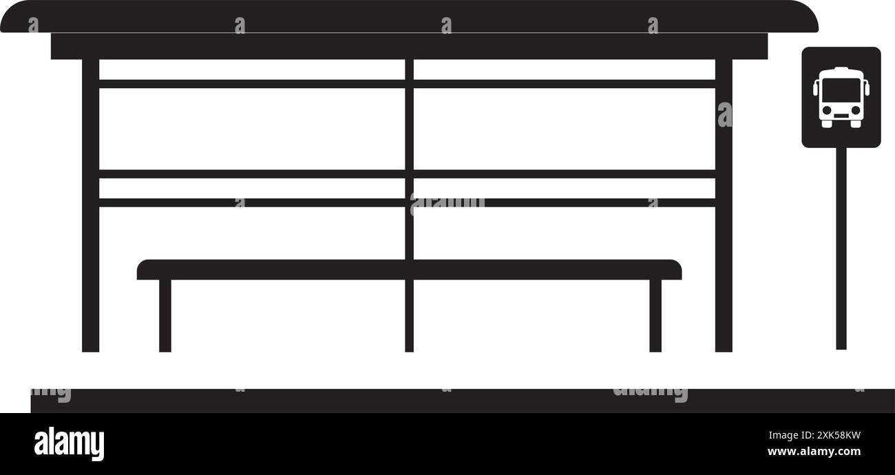 bus stop icon vector illustration symbol design Stock Vector Image ...