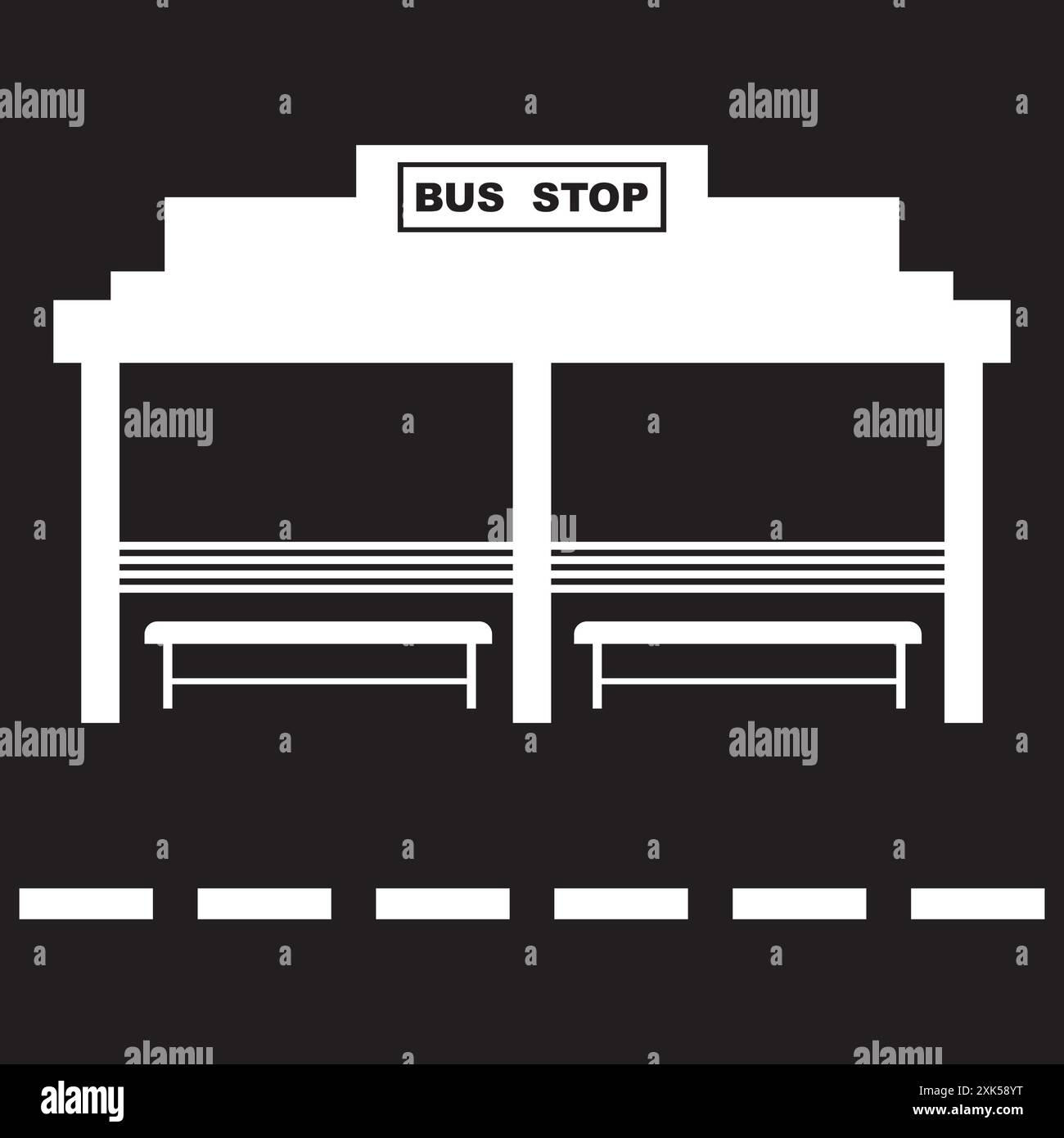 bus stop icon vector illustration symbol design Stock Vector Image ...