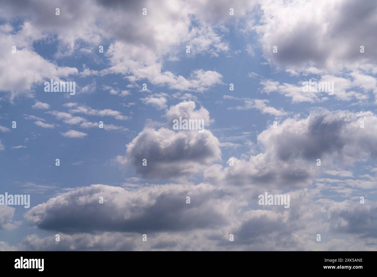 blue sky background with many white clouds. Panorama Stock Photo - Alamy