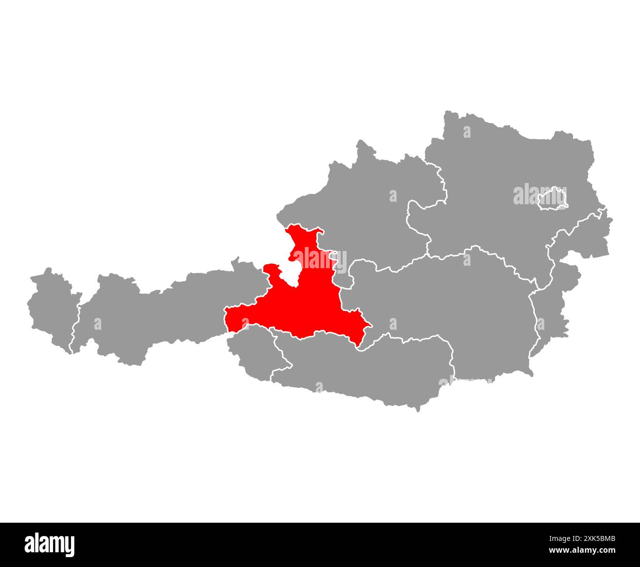 Austria of Salzburg map symbol shape, travel web flat concept icon ...