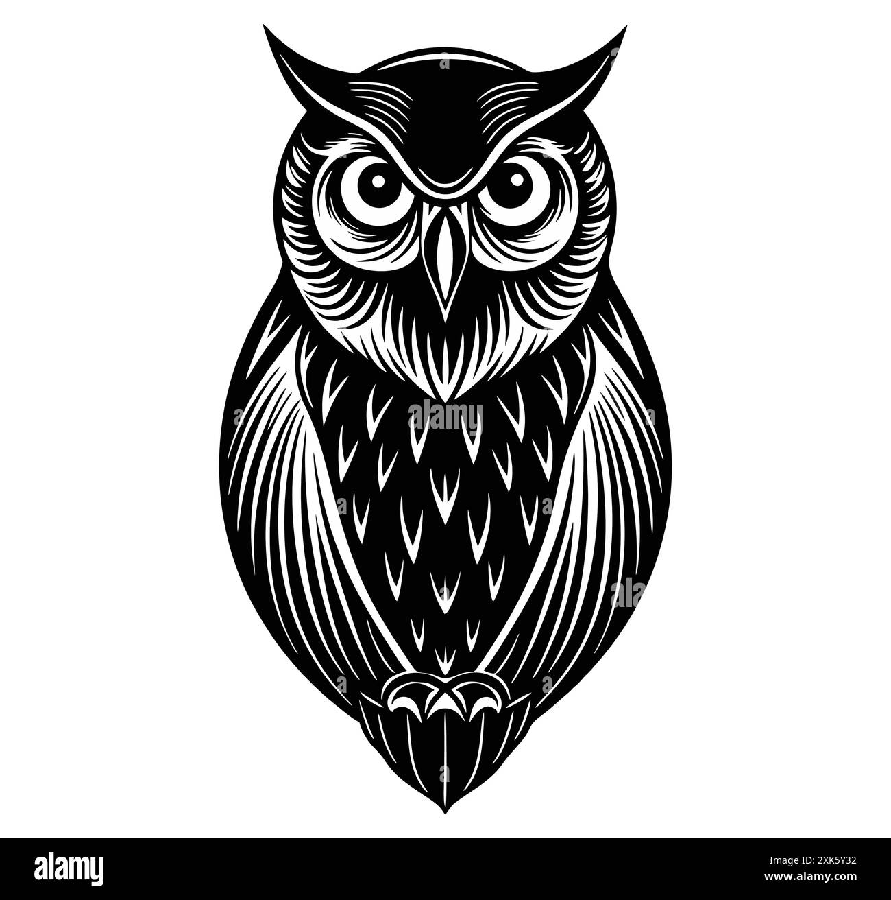 Owl logo Black and White Stock Photos & Images - Alamy