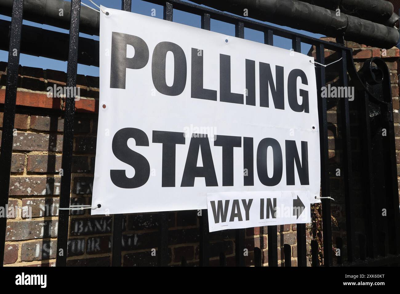 Polling Station in Brighton for the 2024 General Election Stock Photo