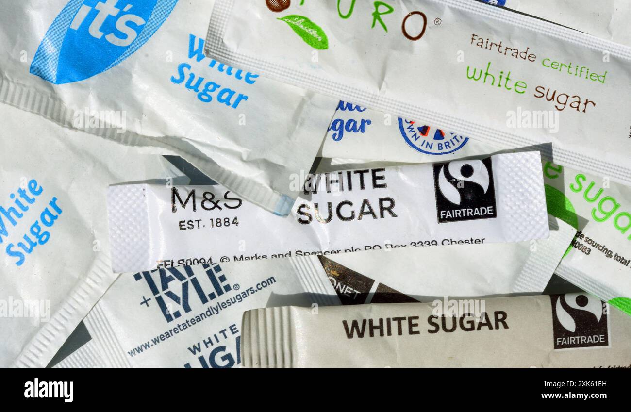 Small Packets Of White Sugar With Various Logos Stock Photo Alamy Small Packets Of White Sugar With Various Logos Stock Photo Alamy
