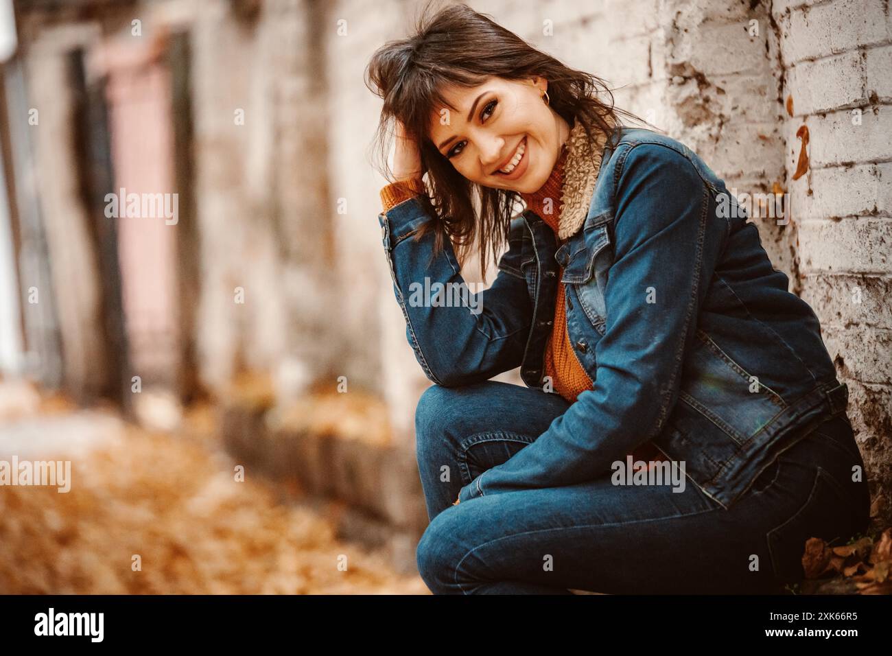 Person wearing blue jacket hi-res stock photography and images - Alamy