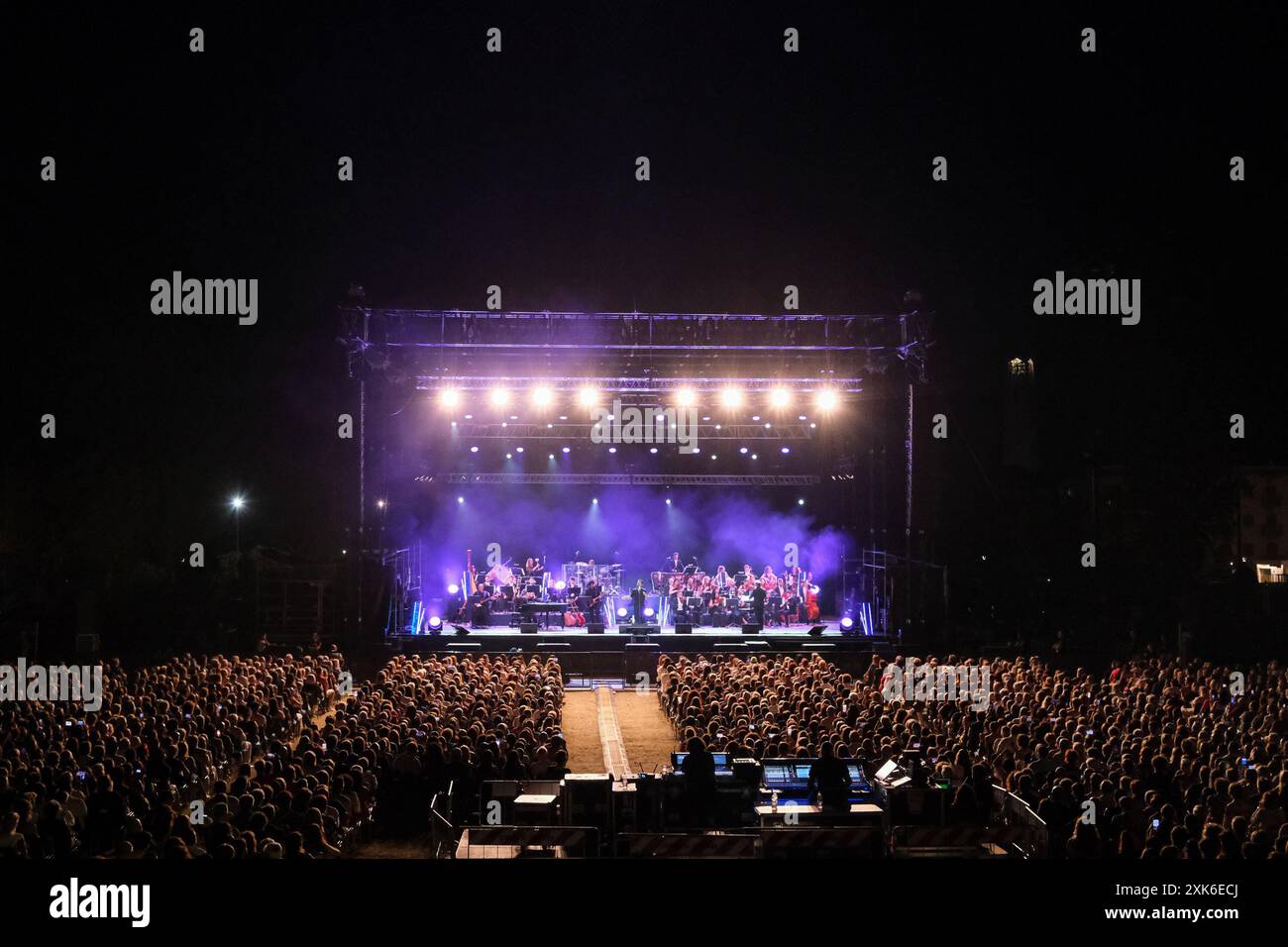 Lanciano, Italy. 20th July, 2024. Il Volo performs during a concert at the \u201cTutti per uno ...