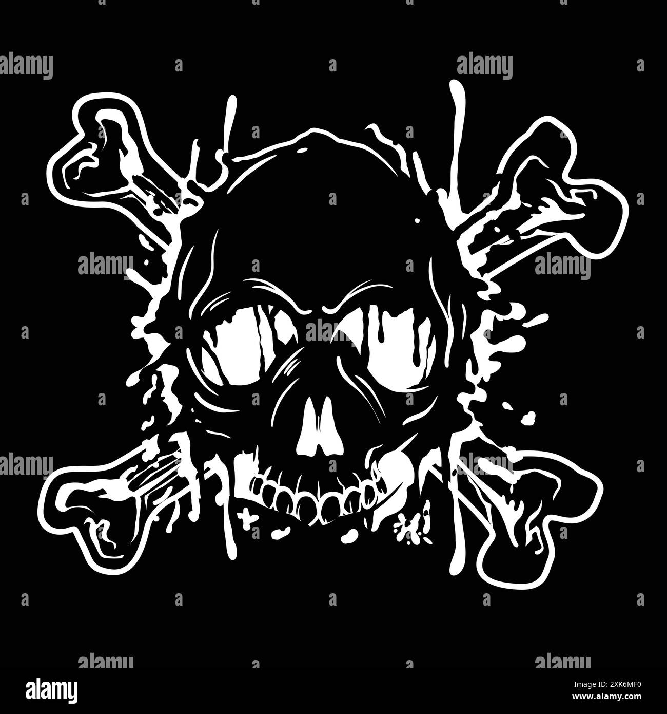 Human skull splash art Stock Vector Image & Art Alamy