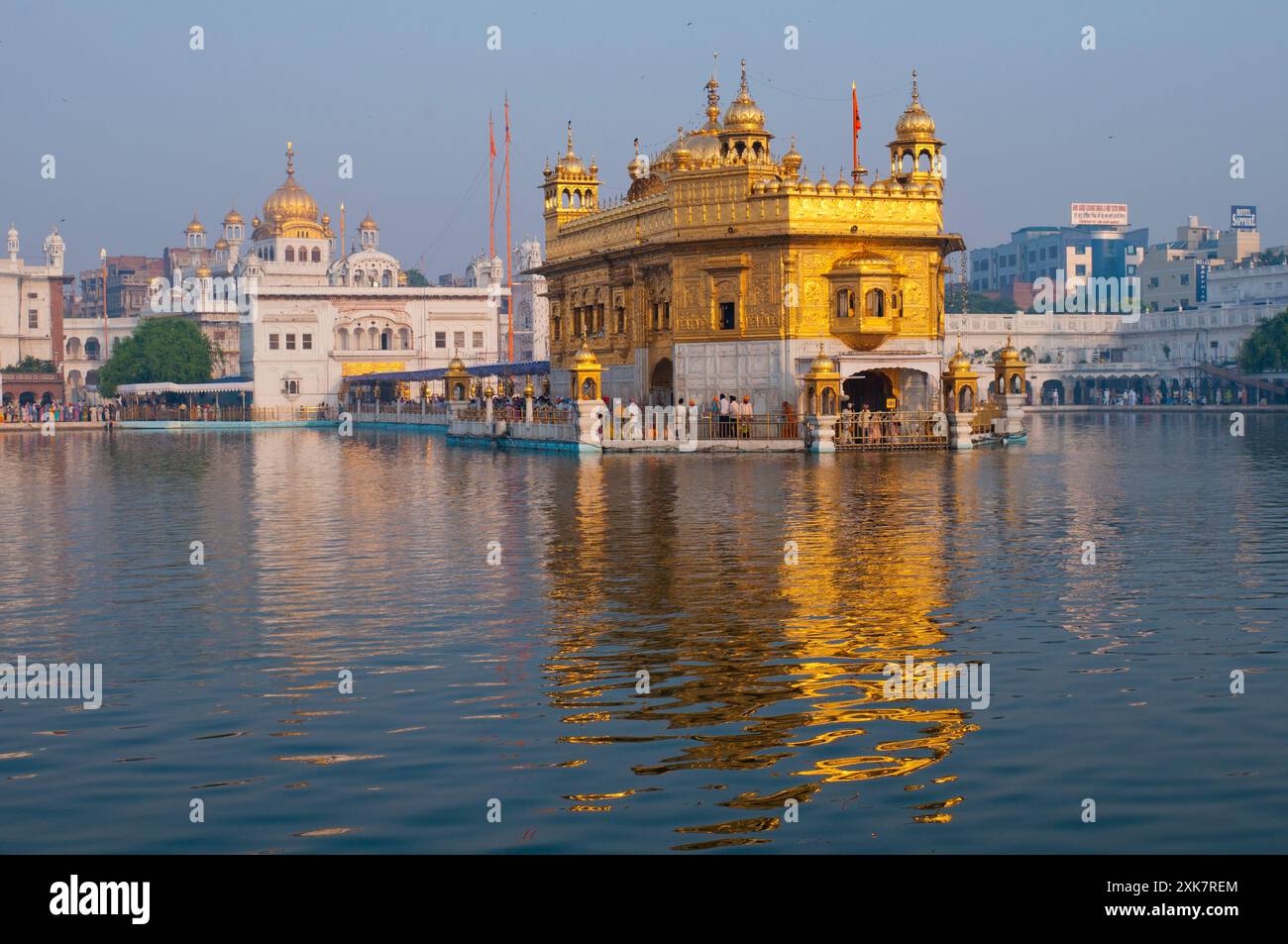 Sikh pilgrim, holy pool, Golden Temple, Amritsar, Northern Punjab ...