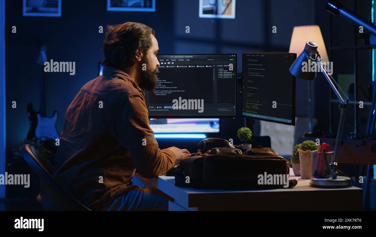 Computer scientist resuming work hi-res stock photography and images ...