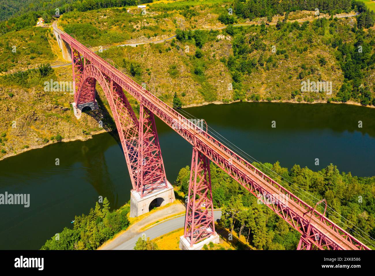 Aerial view of Garabit Viaduct, France Stock Photo - Alamy