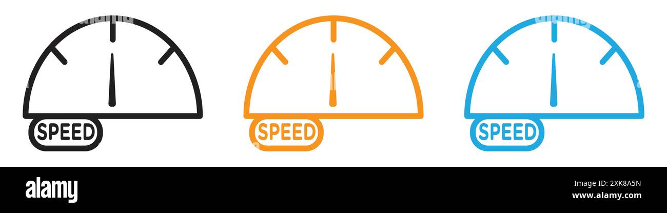 Car speedometer icon vector logo set collection or bundle pack group ...