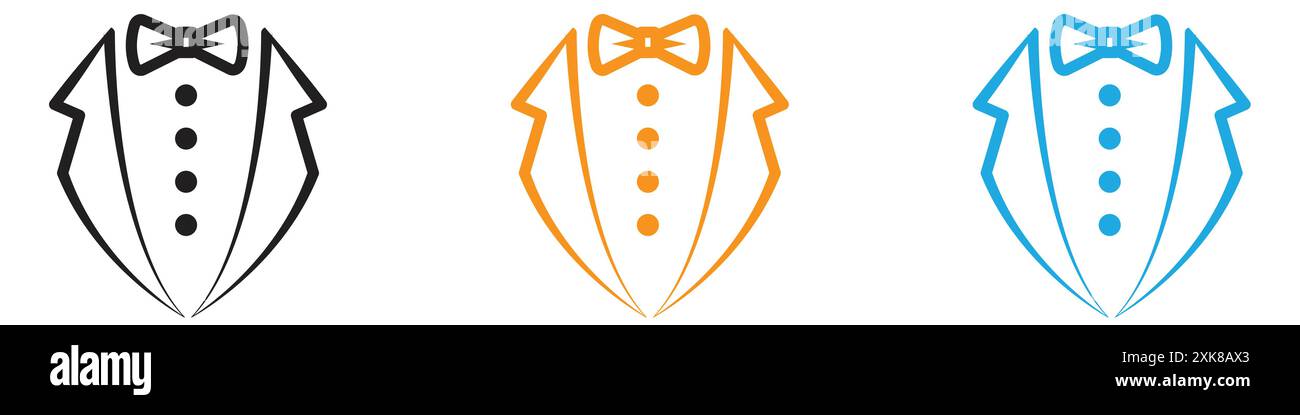 Gentleman icon vector logo set collection or bundle pack group Stock Vector
