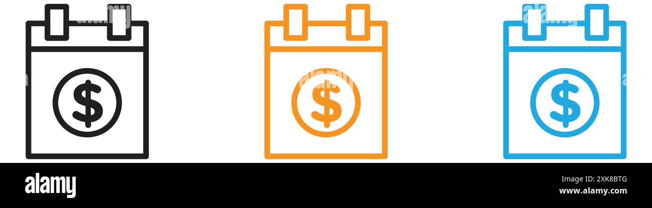 salary payday icon vector logo set collection or bundle pack group Stock Vector