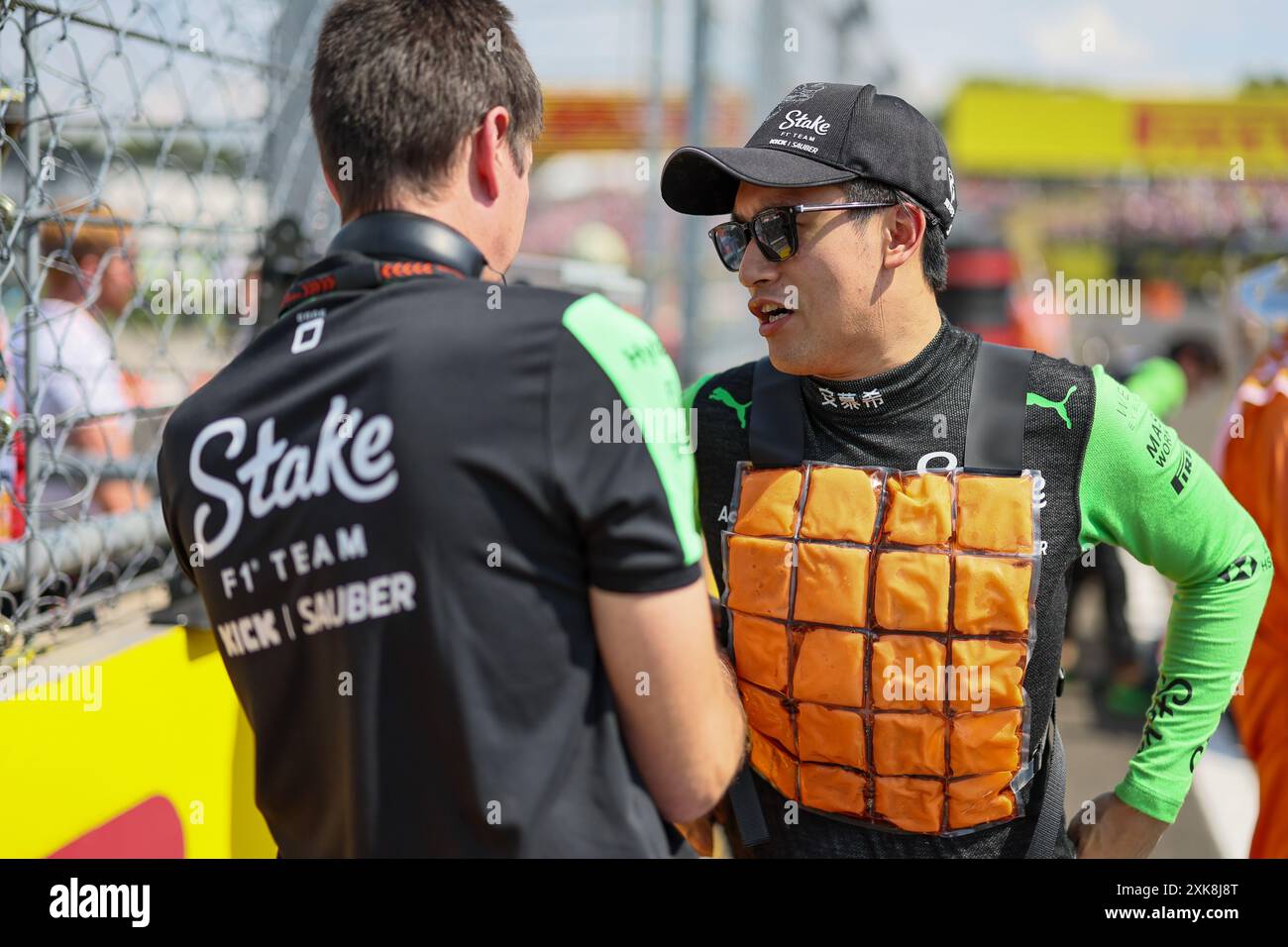 Budapest, Hungary. 21st July, 2024. Kick Sauber's Chinese driver Zhou ...