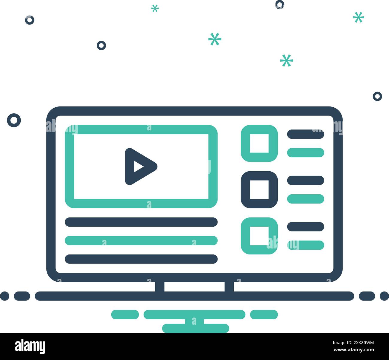 Icon for tutorials,online Stock Vector