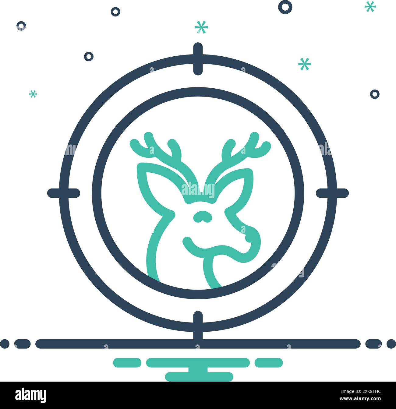 Deer silhouette target icon Stock Vector Images - Alamy