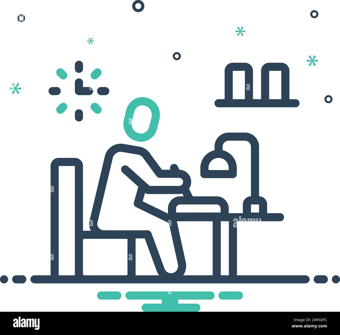 Icon for writer,amanuensis Stock Vector