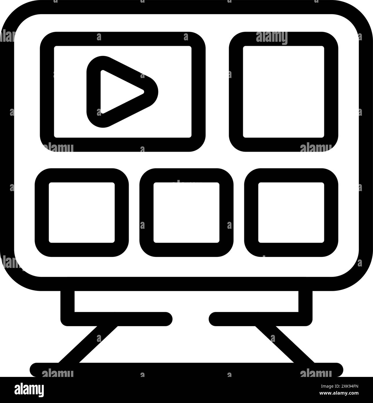 Online video platform is displaying multiple videos with a play button ...