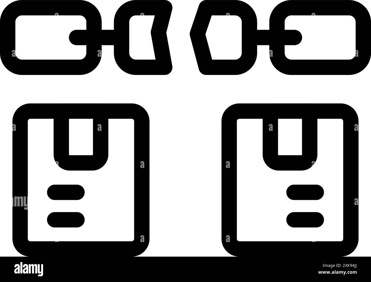Broken supply chain Stock Vector Images - Alamy