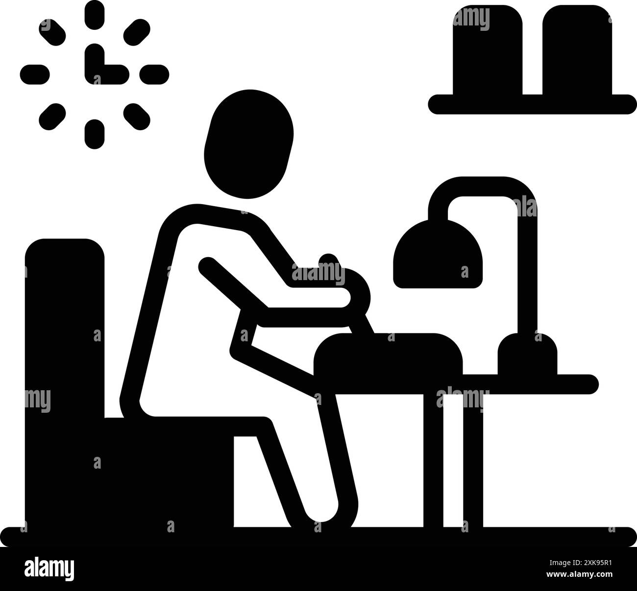 Icon for writer,amanuensis Stock Vector