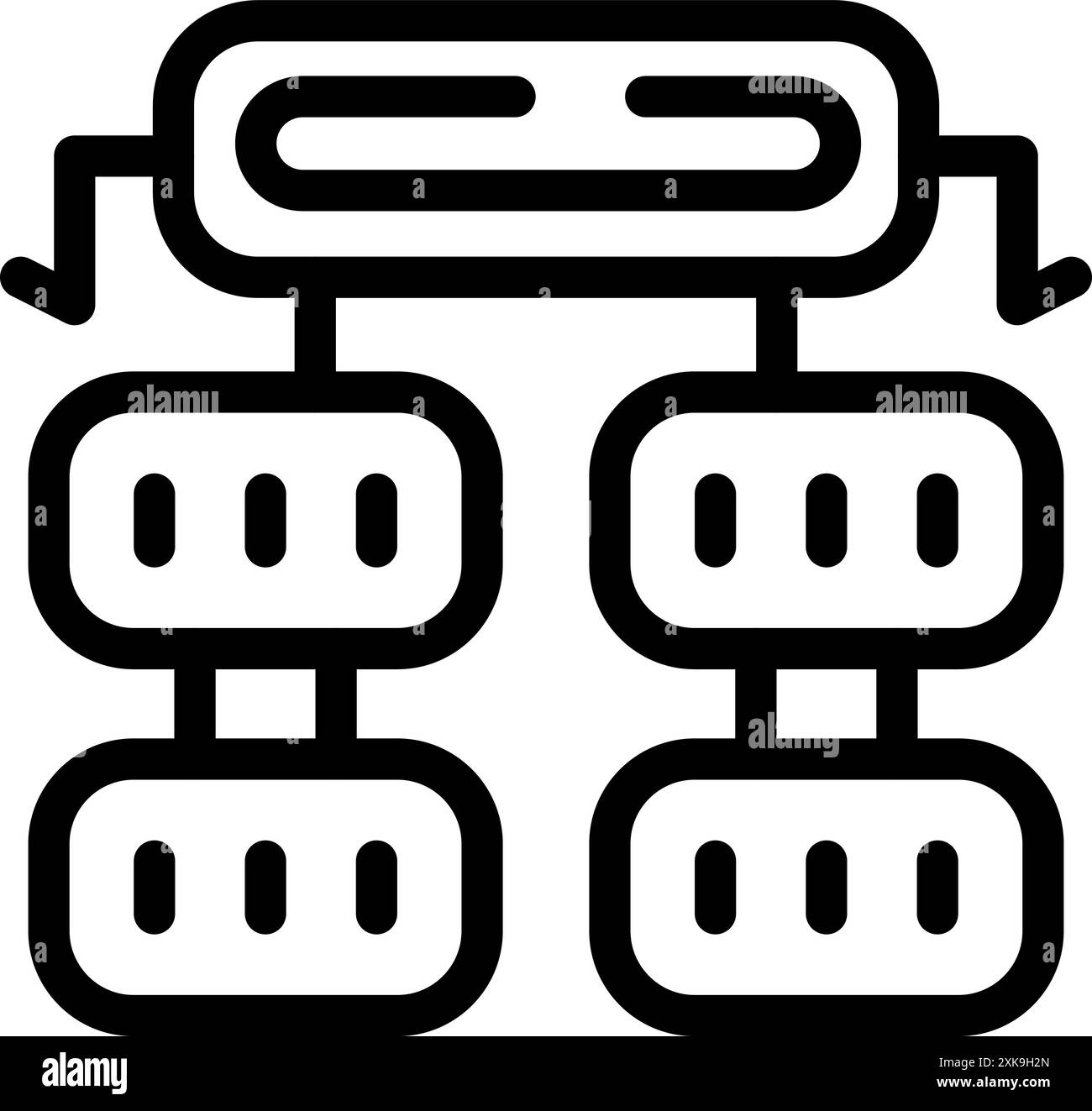 Secure data transfer system connecting multiple devices within a blockchain network Stock Vector